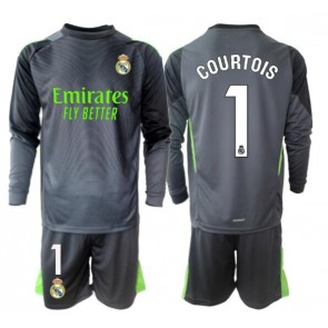 Real Madrid Thibaut Courtois #1 Portiere Terza Maglia Bambino 2025-26 Manica Lunga (+ Pantaloni corti)